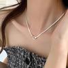 Korean Style Elegant Interlocking Ring Necklace - Simple, Versatile Neck Chain for Women