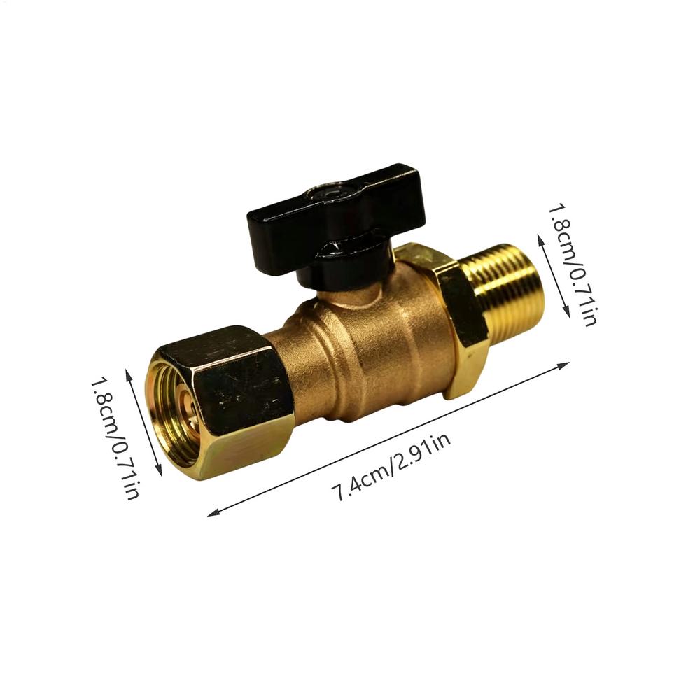 18mm Thread Air Brake Cut Off Valve Metal Front Wheel Control Valve Heavy Duty Truck Replacement Parts