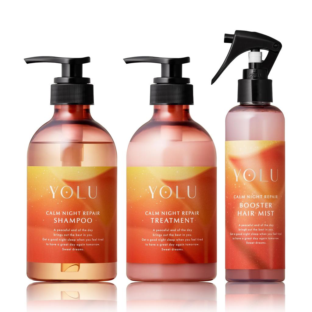 Summer YOLU Hair Mist set Calm Night Repair [2025 Limited] Shampoo, Treatment, 3-piece
