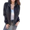 Autumn Solid Color Jacket Coat Women's Simple Style Corduroy Hooded Coats Women Fashion Pocket Long Sleeve Casual Jackets