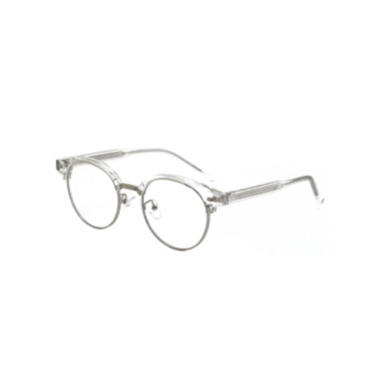 Unisex retro style round glasses Black-gray