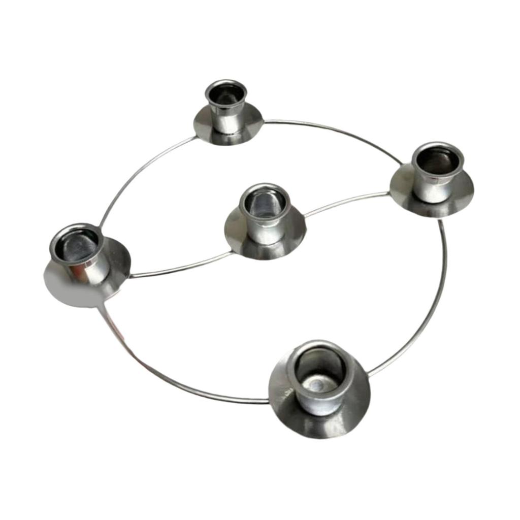 Advent Ring Candle Holder Durable Iron Candlestick Wreath Centerpiece for Holiday Table Decor Christmas Apartment