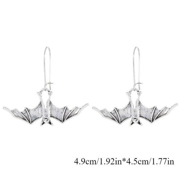 

1 пара винтажных панк-сережек в виде летучих мышей, подвески в виде животных, ювелирные аксессуары, подарки на вечеринку в честь Хэллоуина, украшения