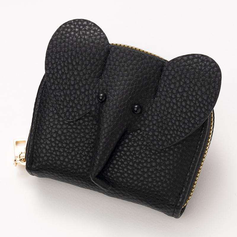 Kartvizitlik Kadın İnek Derisi Kredi Kartı Cüzdanı Fil Desenli Fermuarlı Bozuk Para Küçük Çanta Kadın Banka Kredi Kartı Kılıfı