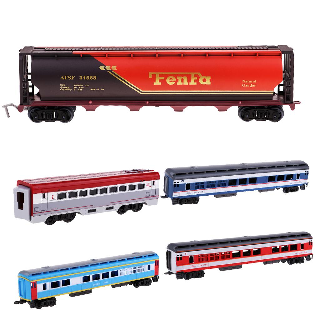 Maßstabsgetreues Zugwaggon-Modell Diecast-Fahrzeug Auto Spielzeug Eisenbahnen Geschenk Elektrische Schiene Güterwagen für Kinder