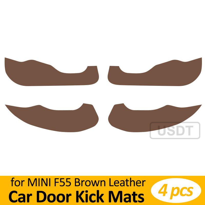 Car Door Anti Kick Mat Leather Carbon Fiber Sticker For BMW MINI Cooper F54 F55 F56 F57 F60 R56 R60 Car Accessories