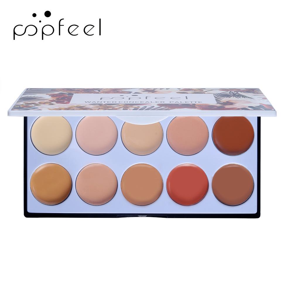 

POPFEEL 10 Color Concealer Pan Base Makeup Master Concealer Concealer Concealer Powder