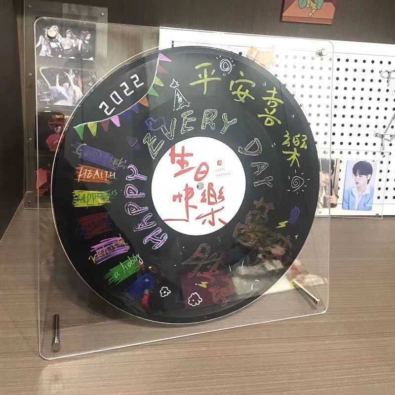 Acrylic Vinyl Record Frame Display Stand High-Definition Acrylic Cd Disc Dustproof Storage 12-Inch Simulation Collection Rack