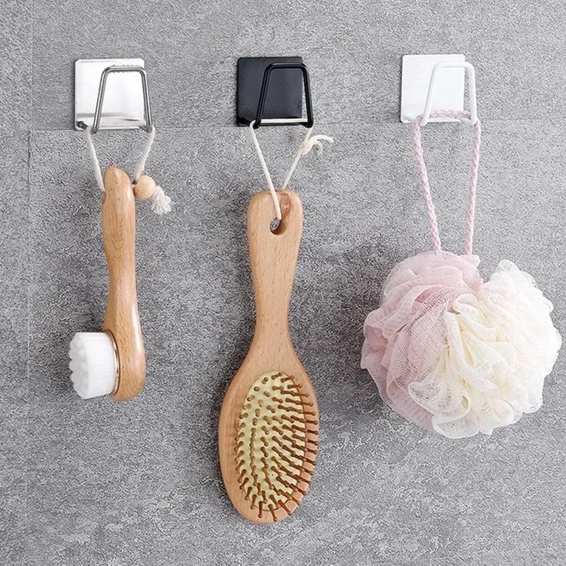 1pcs Kitchen Sponges Holder Stainless Steel Sink Sponges Drain Drying Rack Self Adhesive Storage Holder Hooks Bathroom Organizer