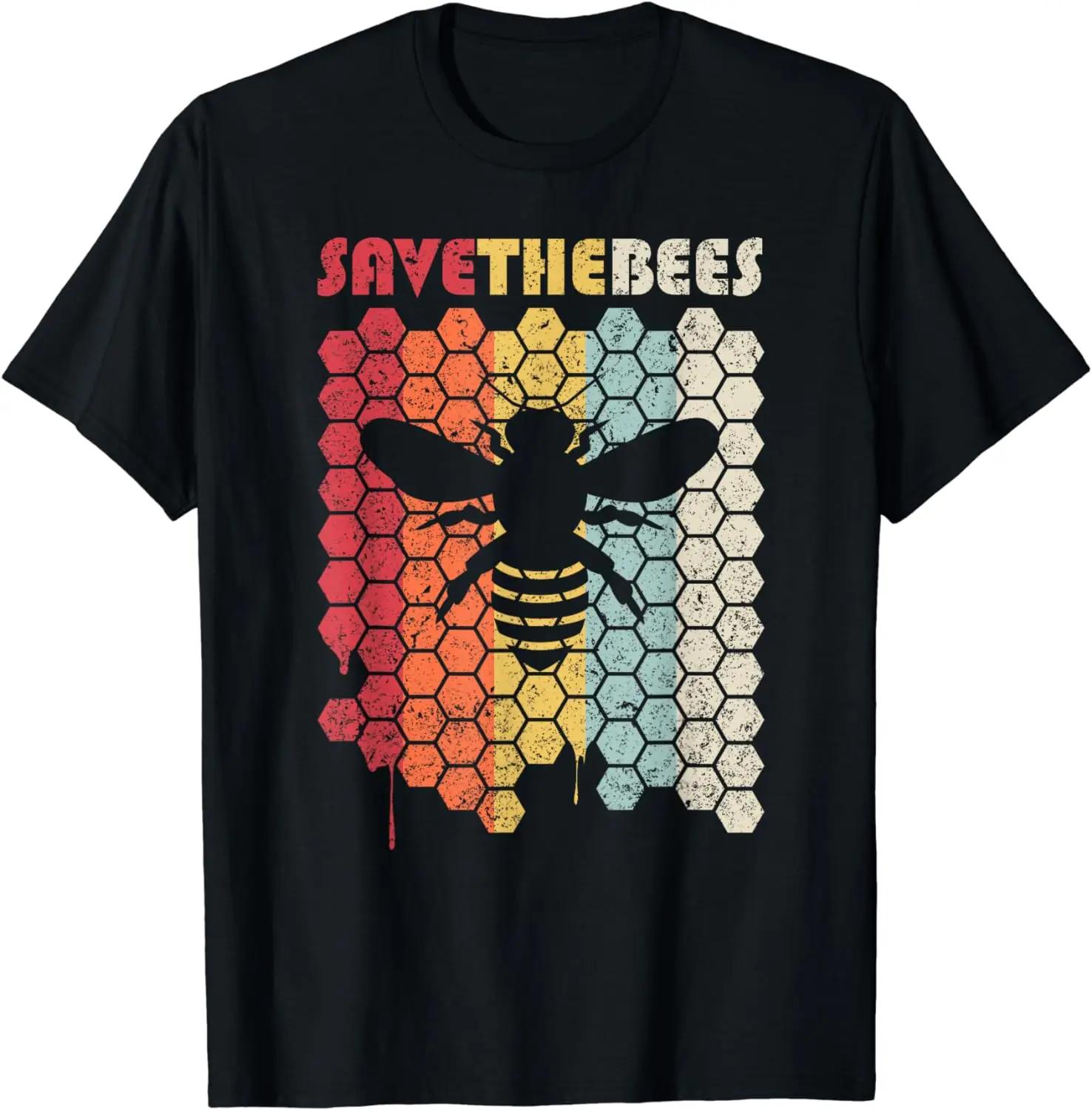 

Футболка Save The Bees. Футболка в стиле ретро с надписью «Изменение климата» S армия зеленый
