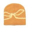 Plush Beanie Hat Brimless Cap Bow Jacquard Plush Warm Winter Hat Women 2025