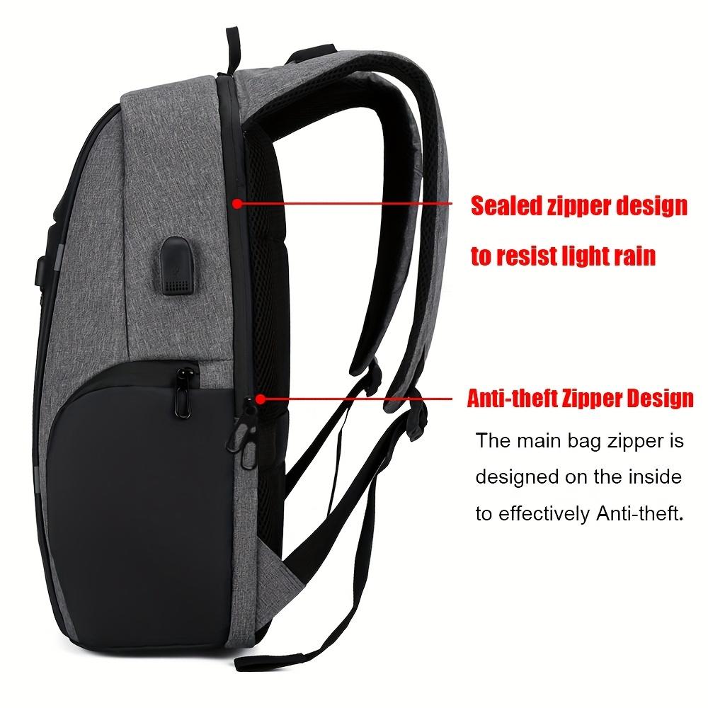 Men's Anti Theft 15 Inches Laptop Backpack, Large Capacity Business Bag, Travel Shoulder Bag, Multifunctional with USB Backpacks