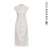 ELLASSAY New Chinese Style Silk Blend Sleeveless Midi Dress