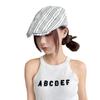 Korean niche design striped forward cap for women, spring and autumn thin breathable versatile cap that makes the face look smaller, duckbill newsboy