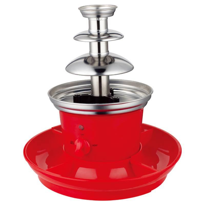 US Plug Stainless Steel Three-Tier Chocolate Fountain Mixer for Home & Parties