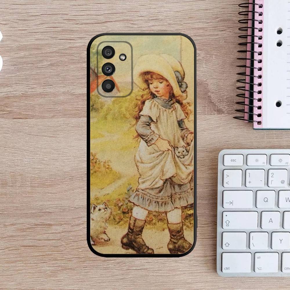 Sarah Kay Handyhülle Für Samsung Galaxy A13,A21s,A22,A31,A32,A52,A53,A71,A80,A91 Weiche Schwarze Hülle