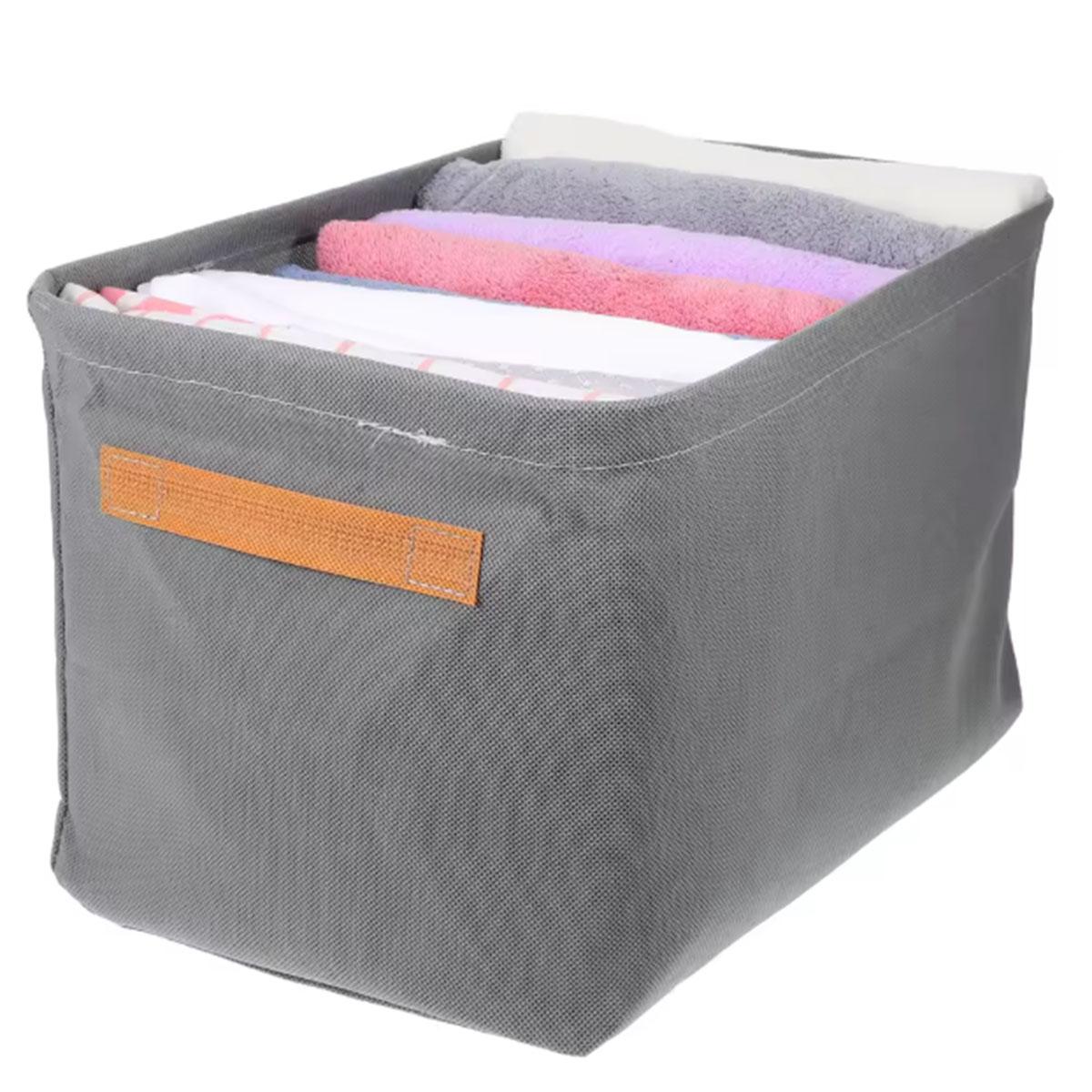 

1Pcs Clothes Storage Basket Drawers Fold Clothing Organizer Wardrobe Non-woven Fabric серый