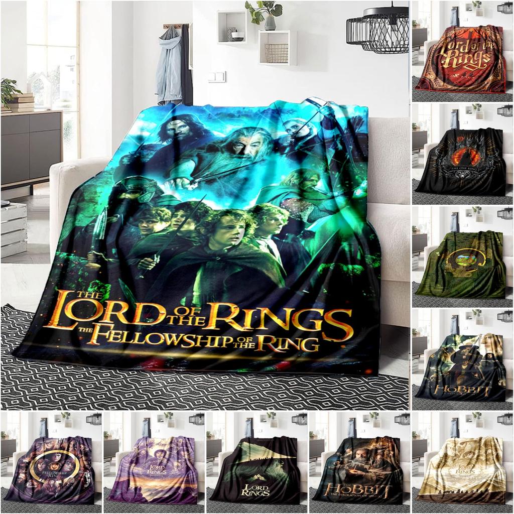 1PC The Lord of the Rings printed blanket, all season lightweight home office outdoor nap multifunctional blanket A6