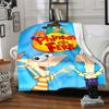 1pc Phineas and Ferb5 Blanket, Gift, for Men and Women, Soft Blanket, Good for Sofa Bed Couch Travel, Lightweight Flannel Blanket