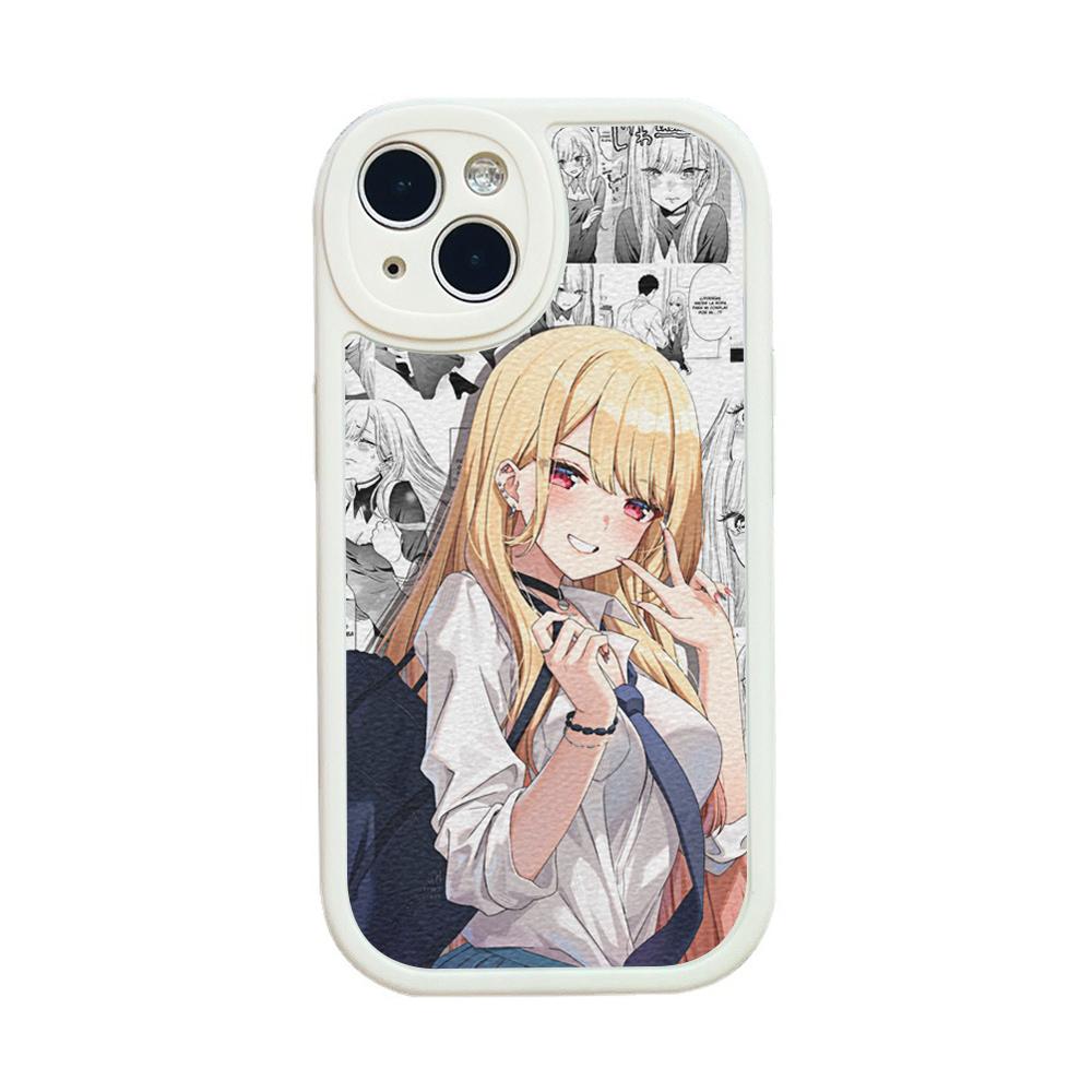 Anime My Dress Up Darling Marin Kitagawa Phone Case for Iphone 14 13 11 12 Pro 14 MAX 13 12 MiNi 7 8 Plus XS XR Lambskin Covers