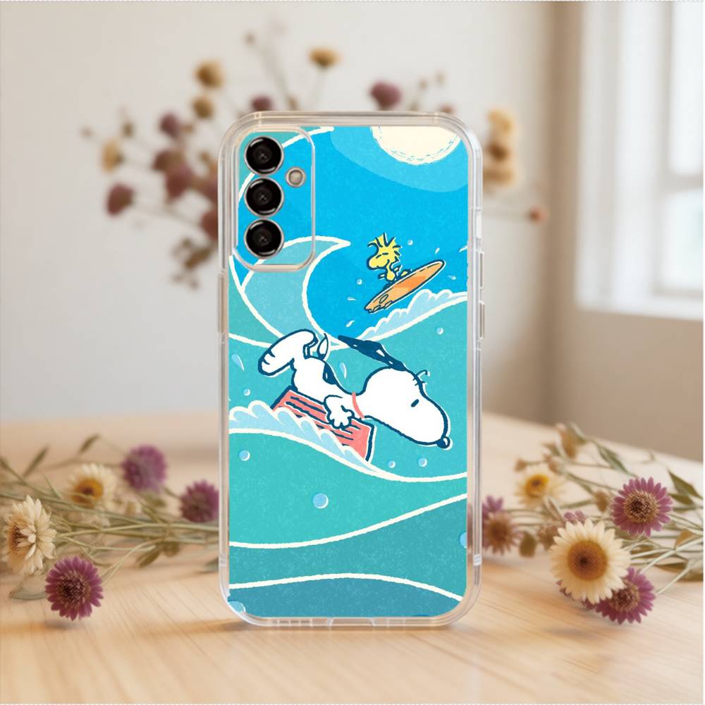 Anime Cartoon Snoopy Phone Case Transparent Silicone Soft For SamsungA10,12,20,21S,30,31,40,50,51,52,70,71 Samsung a10