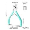Angled Tip Cuticle Nippers - Beak-Like Clip, Silicone Handle for Nail Groove & Dead Skin Removal