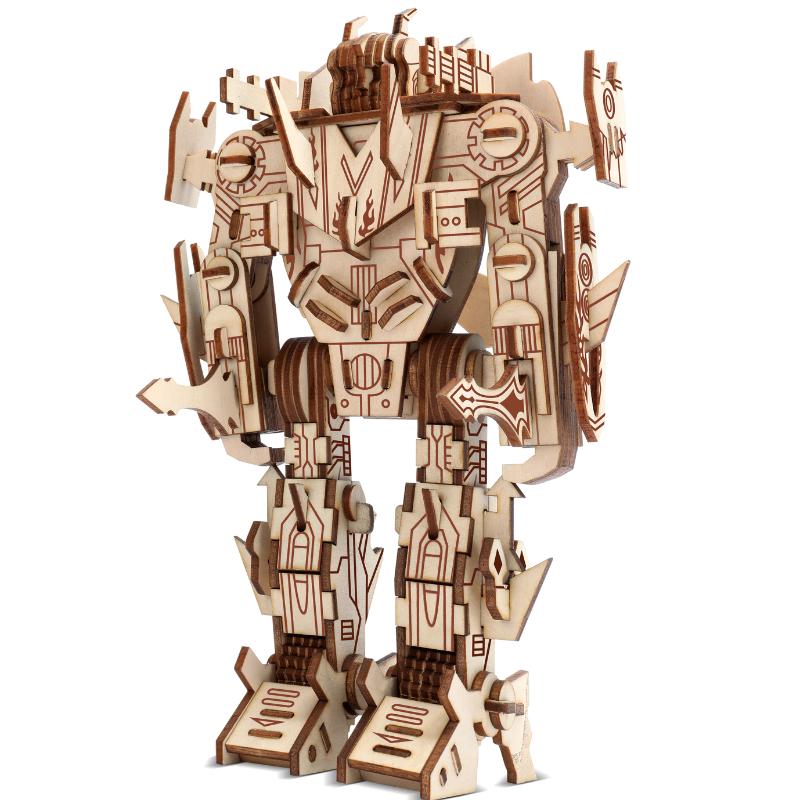 

Robot Wooden 3D Stereo Stitch Puzzle Diy Handmade Model Toys For Boys Adults Creative Gifts Home Decoration Science Fiction