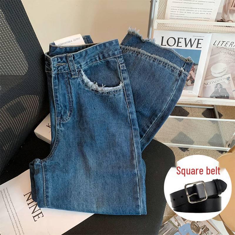 2025 Women's High Waist Retro Wide Leg Jeans - White