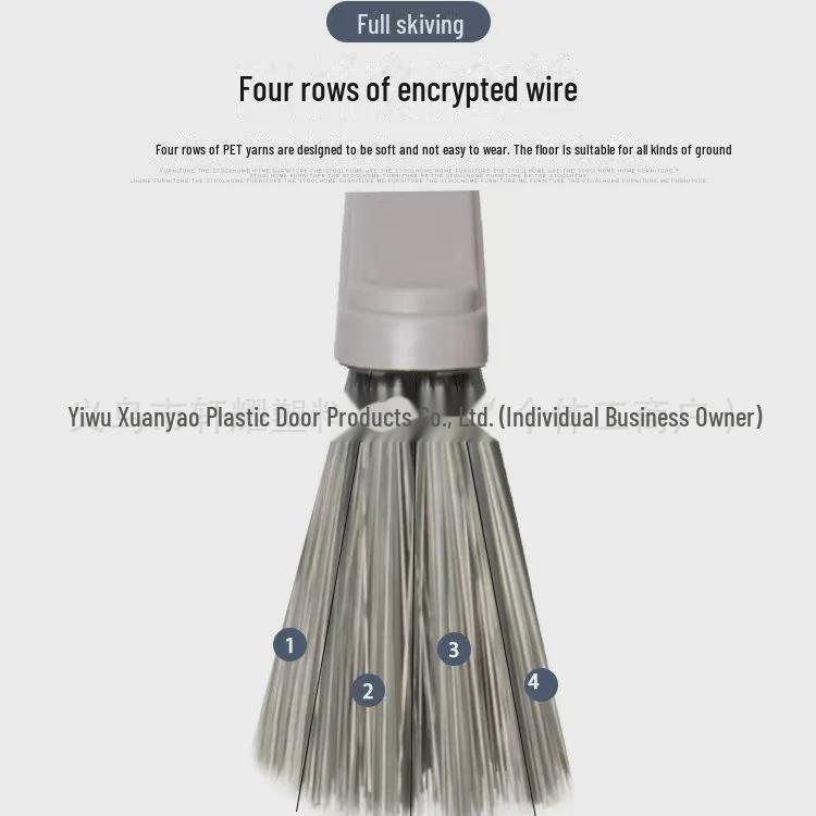 Besen- und Kehrschaufel-Set mit weichen Borsten – Antihaftbeschichtung zum Haarefegen für Küche und Bad