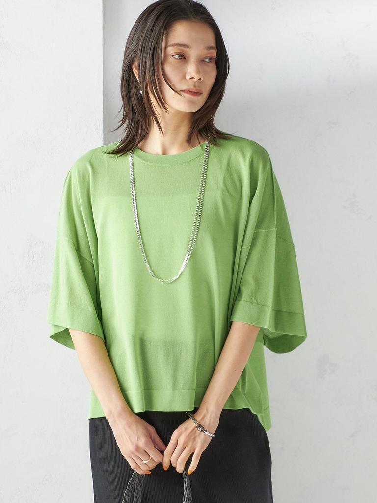 SHIPS for women 18G Filmy Cotton Wide POV 316320487 Green2 One Size S/S