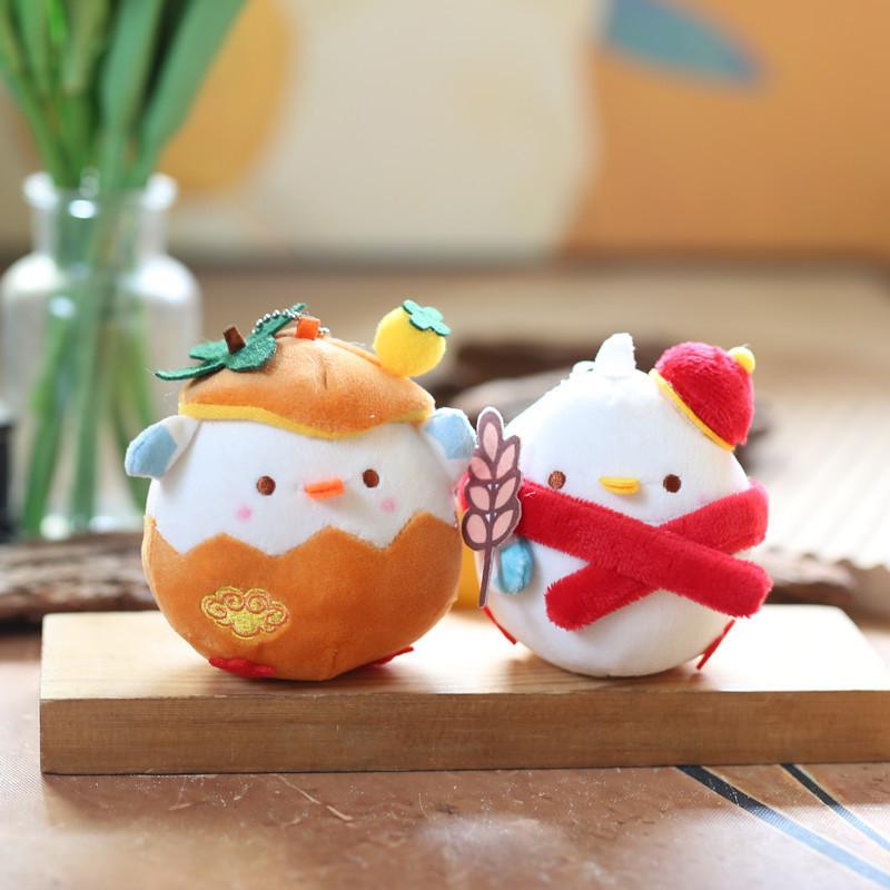 Charming Yellow Chick Plush Keychain Ultra Soft Short Plush Toy Bag Accessory