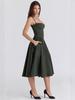 New Arrival Autumn Spaghetti Strap Multi-color Sexy Mid-length Skirt