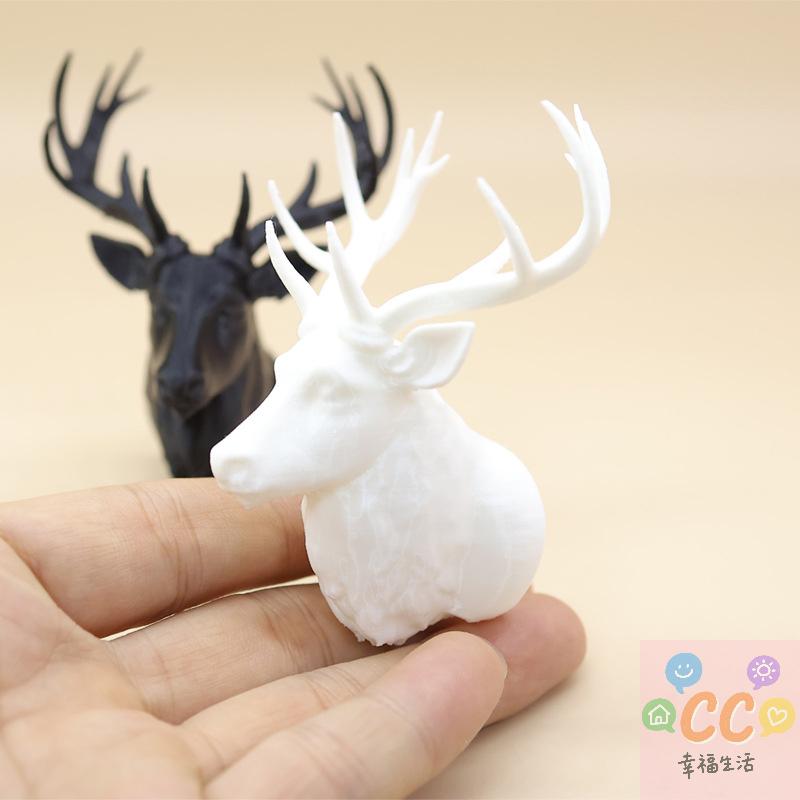 Christmas Miniature Deer Head Wall Decoration for 1/12 Dollhouse