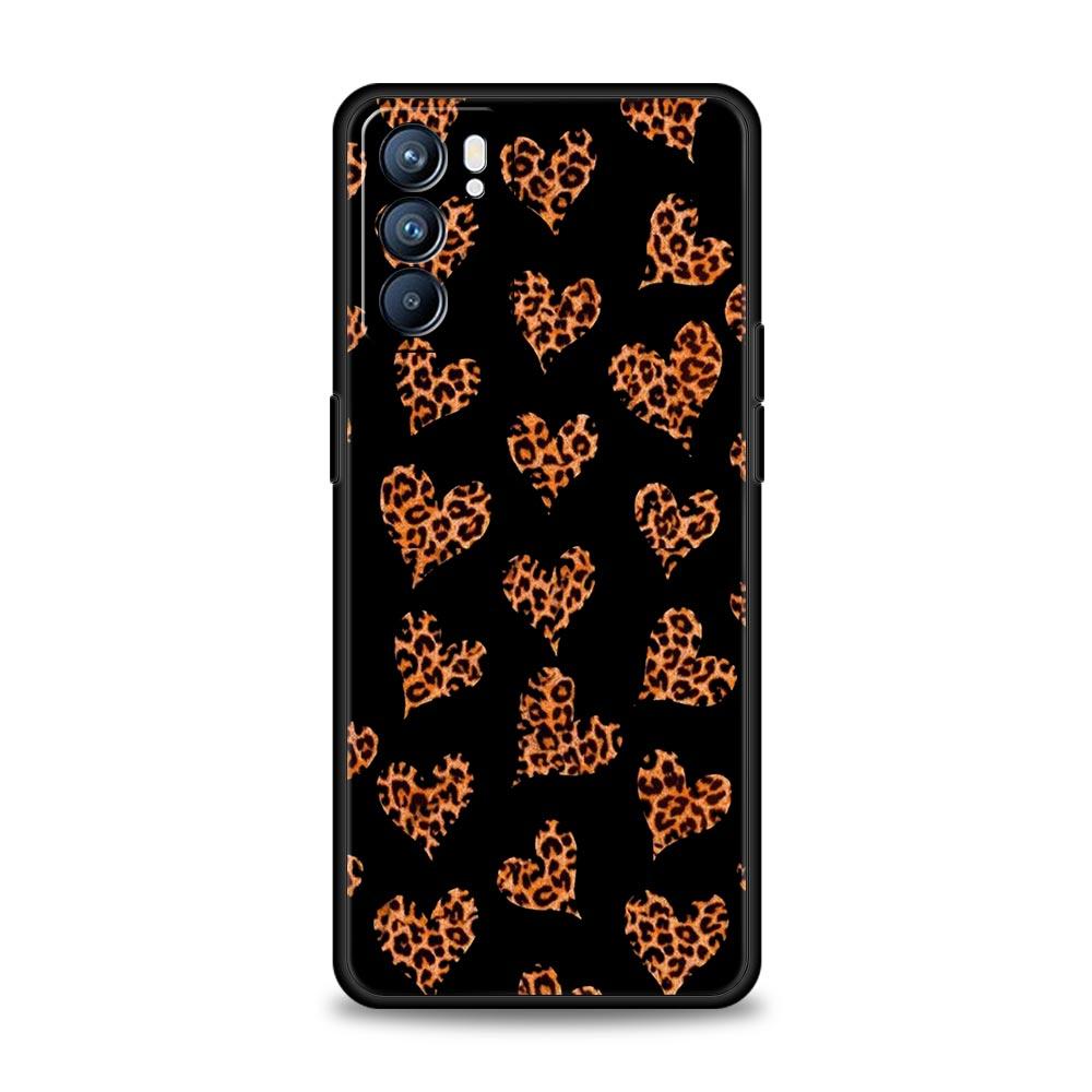 Tiger Leopard Muster Blume Hülle Für Oppo Find X6 X5 A54 A53 A52 A9 2020 A15 A95 A17 A76 A74 A57 Reno7 Reno6 Pro Plus 5G Abdeckung