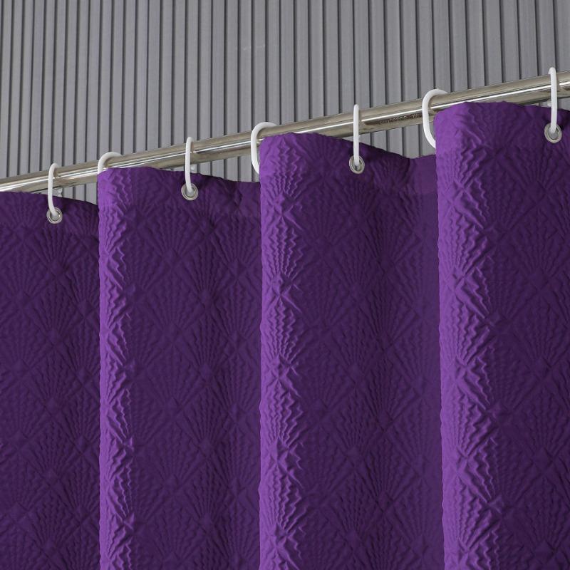 Wodoodporny do łazienki Bez wiercenia Partycja Zestaw zasłon prysznicowych Zasłony prysznicowe Odporny na pleśń Zasłona prysznicowa z 12 haczykami