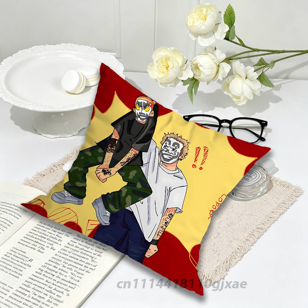 Hip Hop IInsane Clown Posse ICP Pillow Case Living Room Sofa Cushion Cover Suitable For Home Bedroom Room Decoration