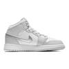 Jordan Air Jordan 1 Mid High top Children's Basketball Shoes White Silver Teenagers 555112-012