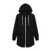 Women's Long Zip Up Hoodie Jacket Loose Fit Casual Outerwear with Pockets Lightweight Hooded Coat for Everyday Wear