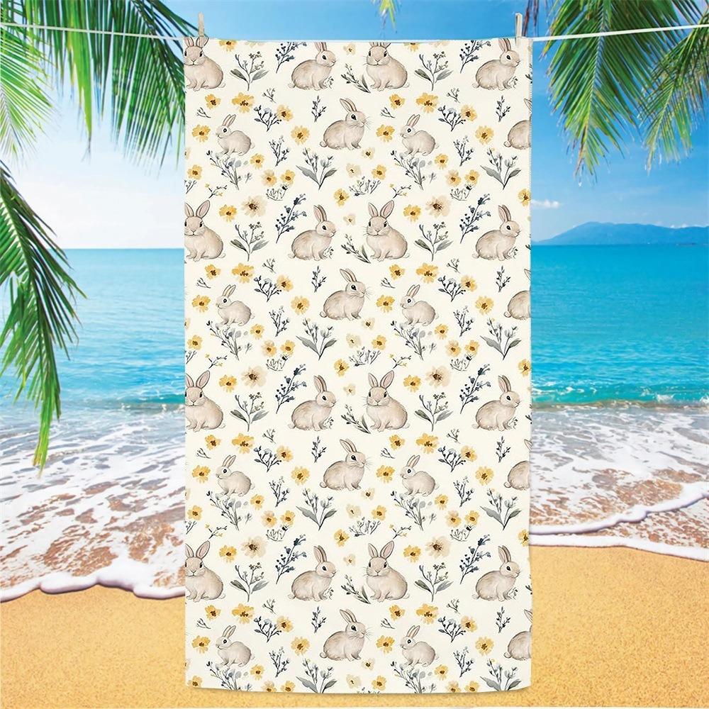 Retro Groovy Microfiber Beach Towel Oversized 70s Pink Flower Daisy Bath Towel Extra Large Sand Free Swimming Blanket