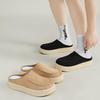 2025 Herr Backless Birken Träskotofflor: Trendiga, höjdförhöjande, tjocka sulor, fritidsskor