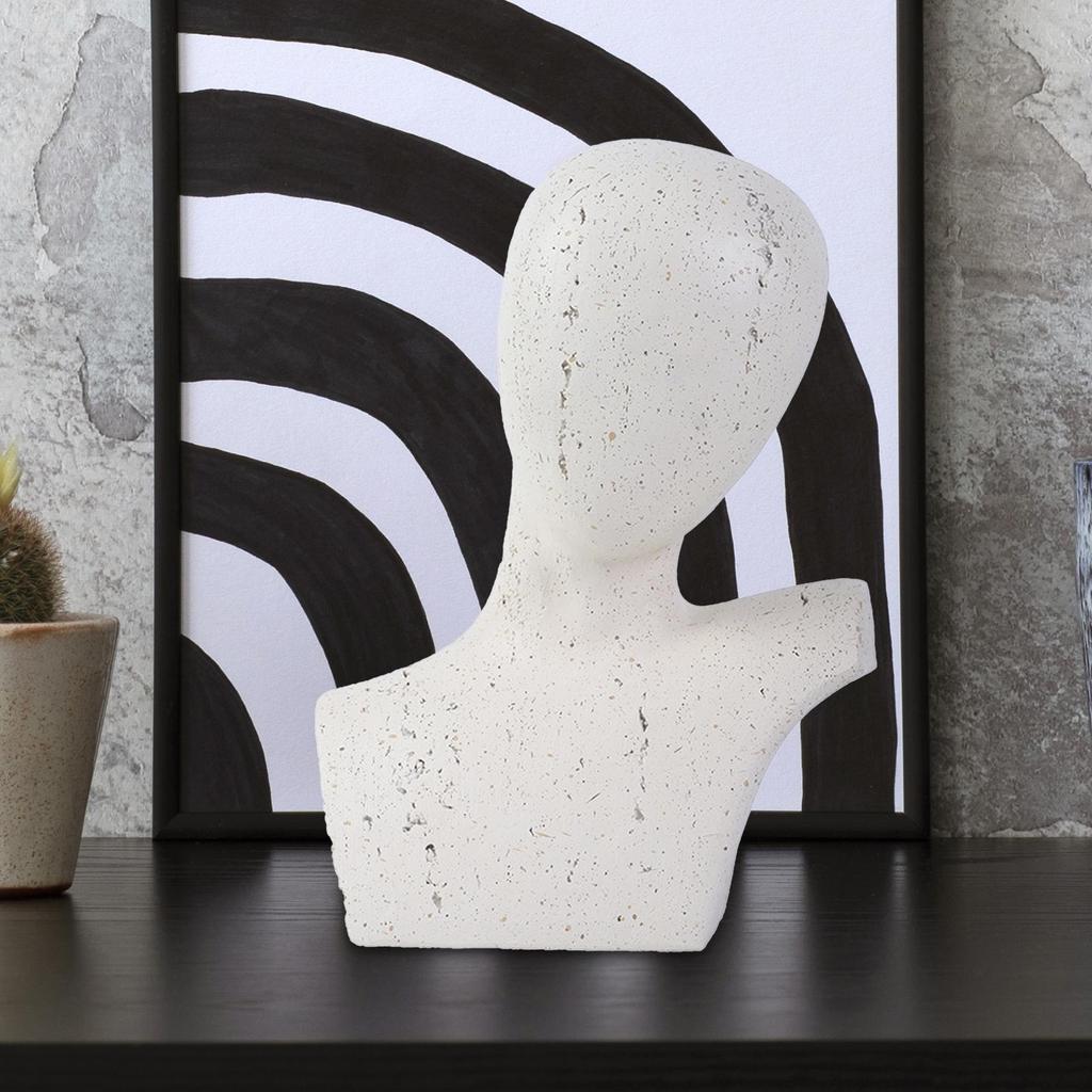 Bust Sculpture Table Centerpieces Head Resin Statue Abstract Human Figurine for Drawer Housewarming Study Room Office Studio