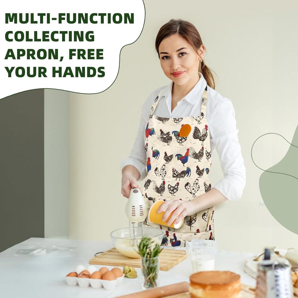 2 Packs Egg Apron, Egg Collecting Apron for Chicken Duck Goose Eggs, Chicken Egg Apron for Housewife Farmhouse Kitchen Restaurant Parent-Child