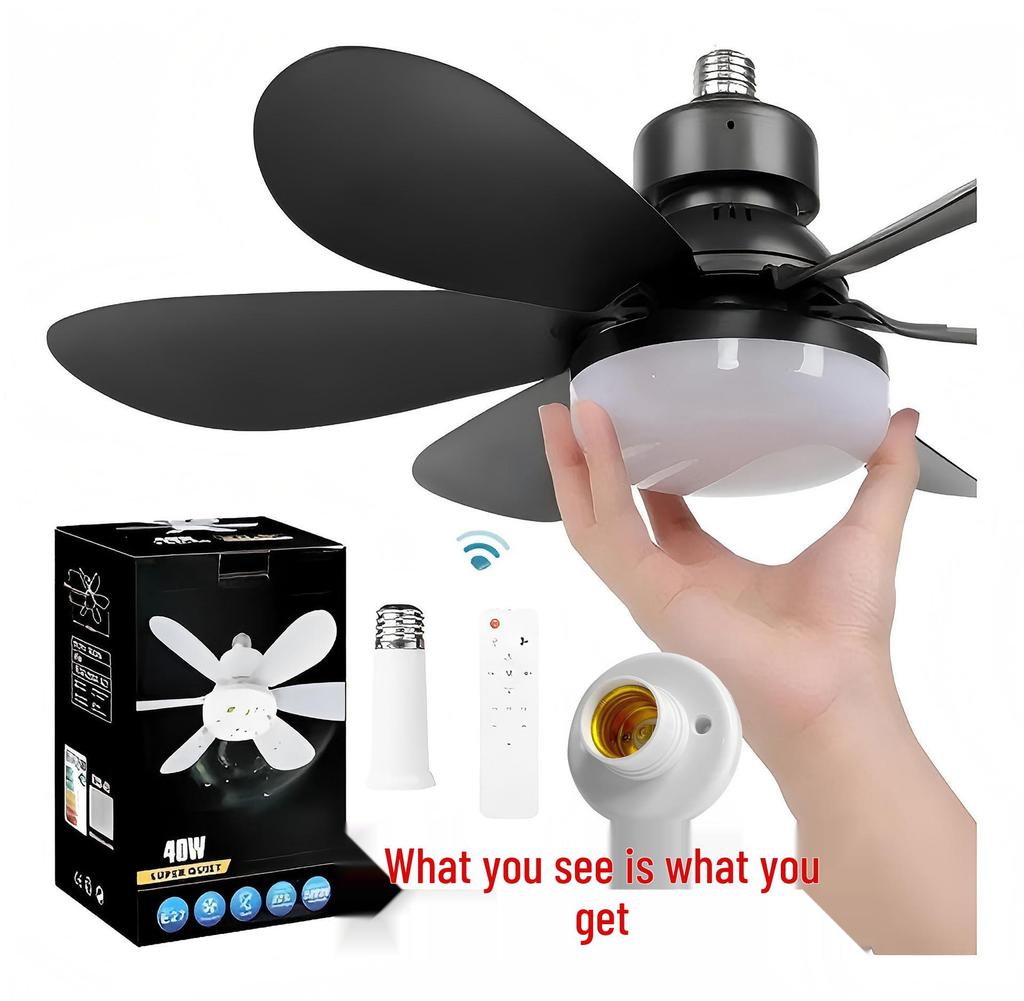 E27 Silent Smart Ceiling Fan Light for Home or Restaurant