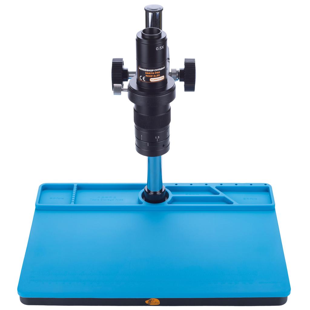 Rosfix Silikonowa Mata do Mikroskopu Cyfrowego 380x260mm – Odporność na Temperaturę do 500°C | Antystatyczna i Wodoodporna | Szybki Montaż