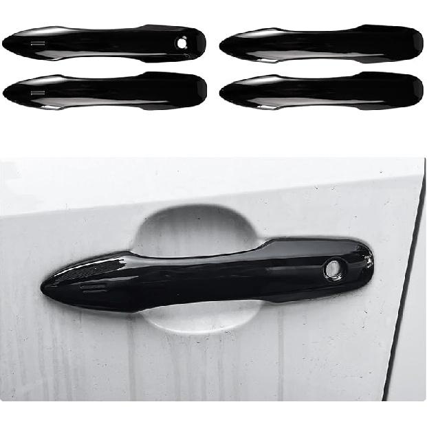 YINGTUU Car Snap-On Door Handle Cover For Toyota Camry 2018      2024 2025 Exterior Accessories Protection Stickers Sport Decals(Carbon Fiber Grain)