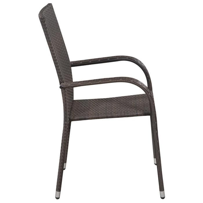VidaXL 4x Chaises Empilables d'Extérieur Chaises de Jardin Sièges de Terrasse Chaises de Patio Sièges de Salle à Manger 310083