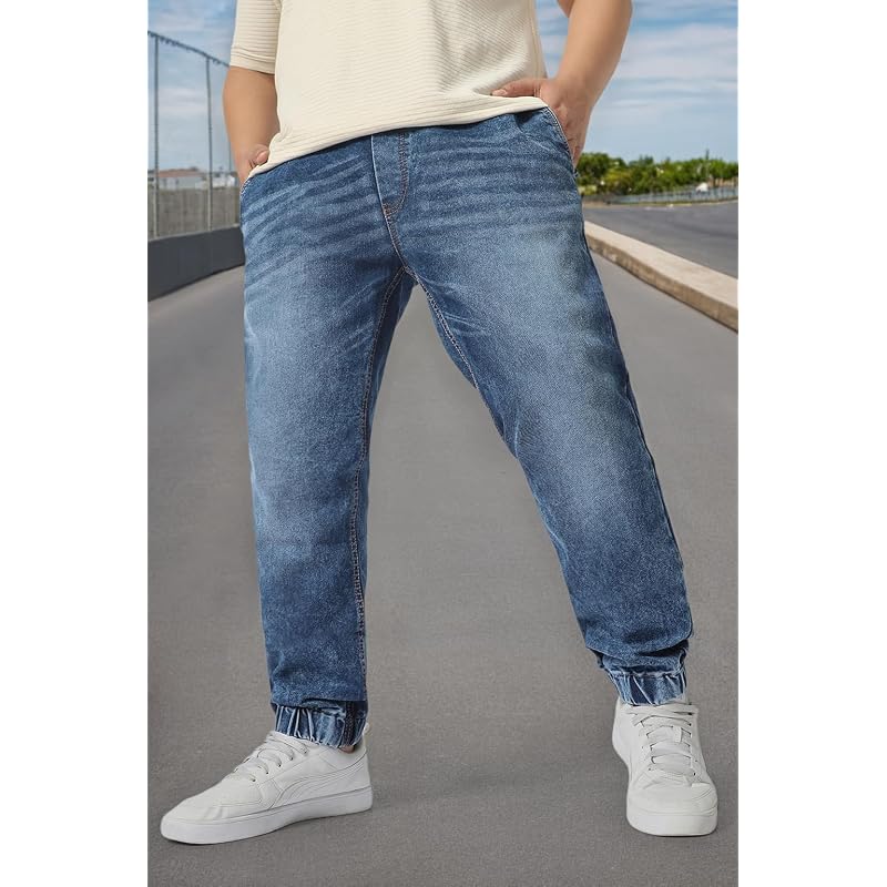 Urbano Plus MenS Washed Jogger Jeans