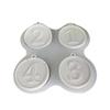 Round Number Pendant Silicone Mould Hanging Ornament Molds 1234 Number Keychains Epoxy Resin Molds for Bag Decorations