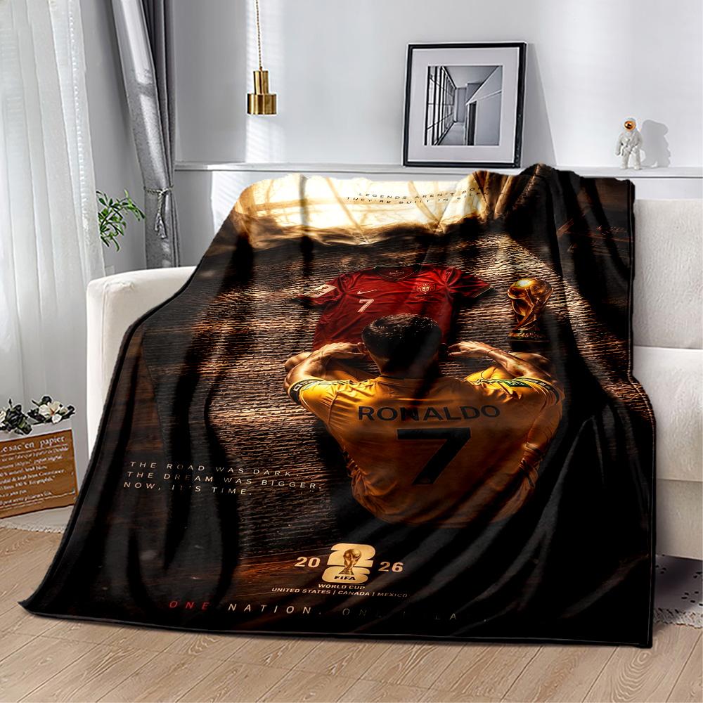 Cr7 Football Legend Blanket Soft & Cozy Perfect for Sofa Chair Bedding All-Season Use Digital Print Gifts For Family Or Friends