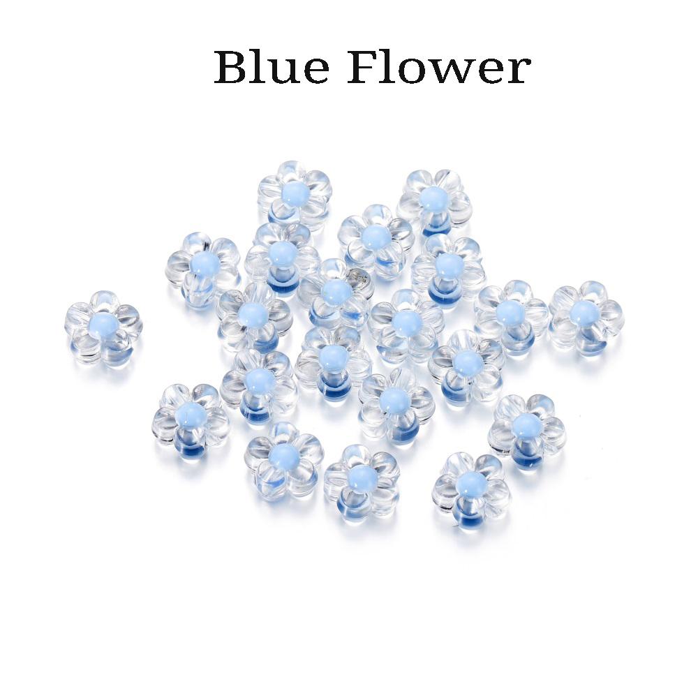 20Pcs/Pack Acrylic Spaced Beads Candy Heart Flower Shape Beads Decoration For DIY Necklace Earrings Jewelry Making Supplies